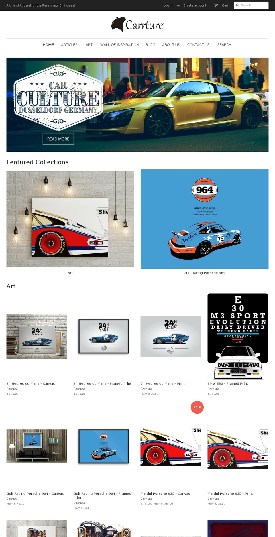 carrture.com shopify website screenshot