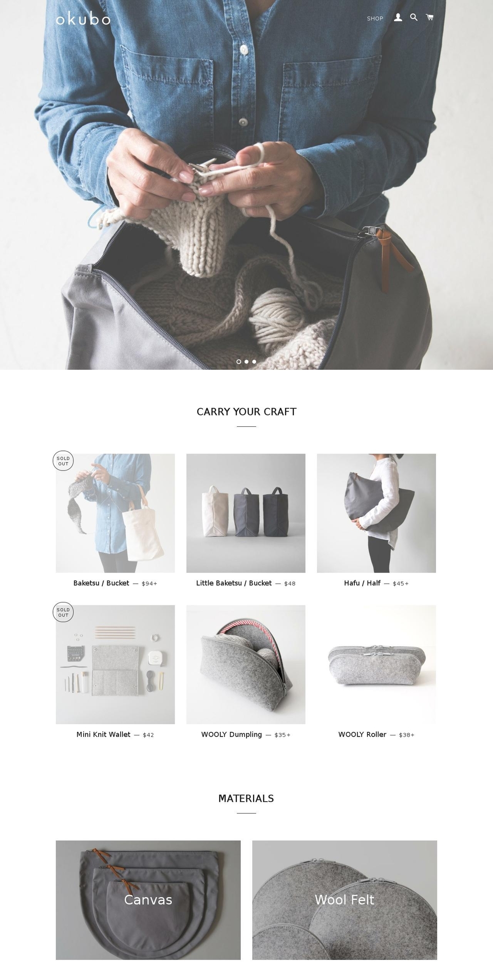 carry-okubo.com — Shopify storefront screenshot