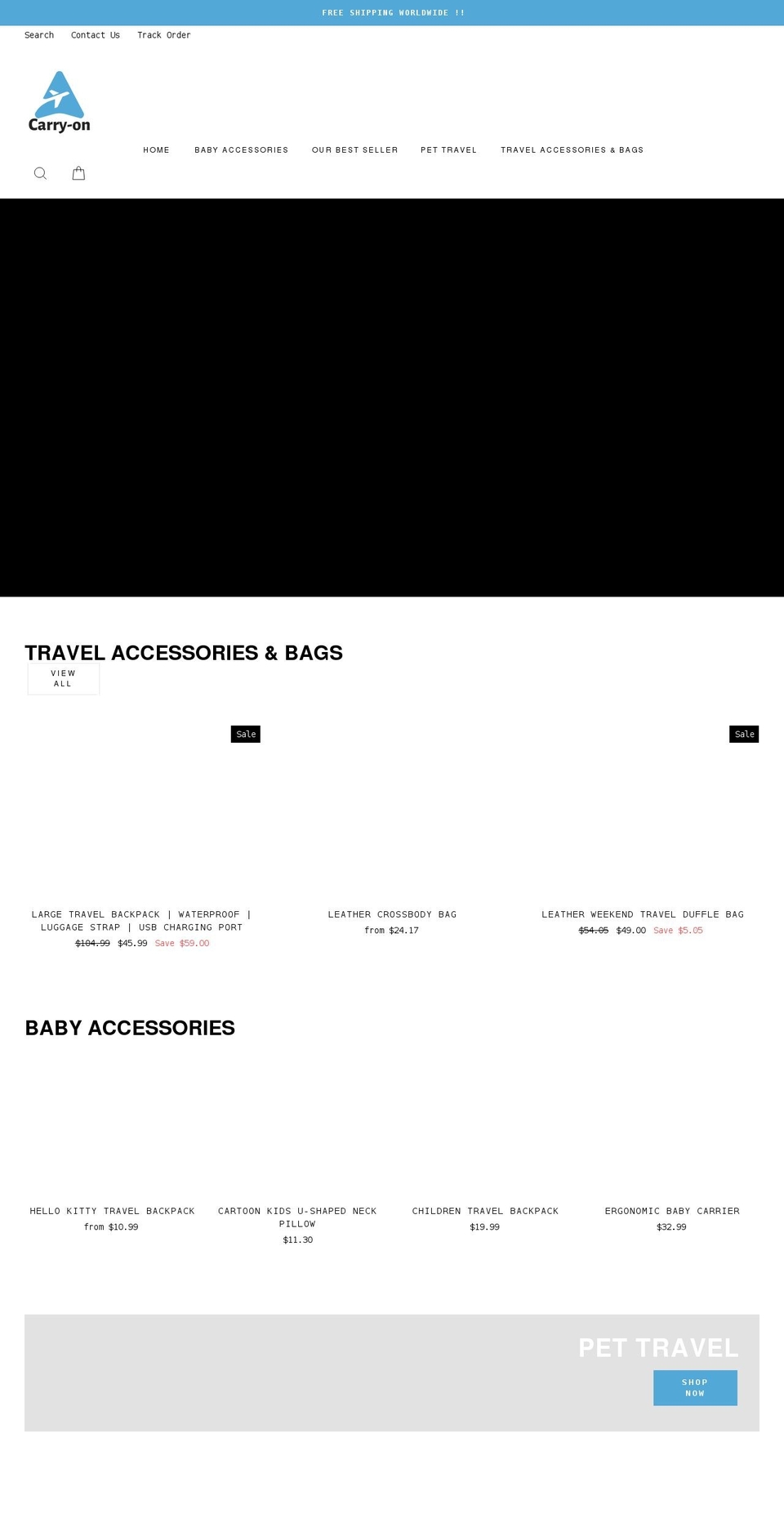 carry-on.co shopify website screenshot