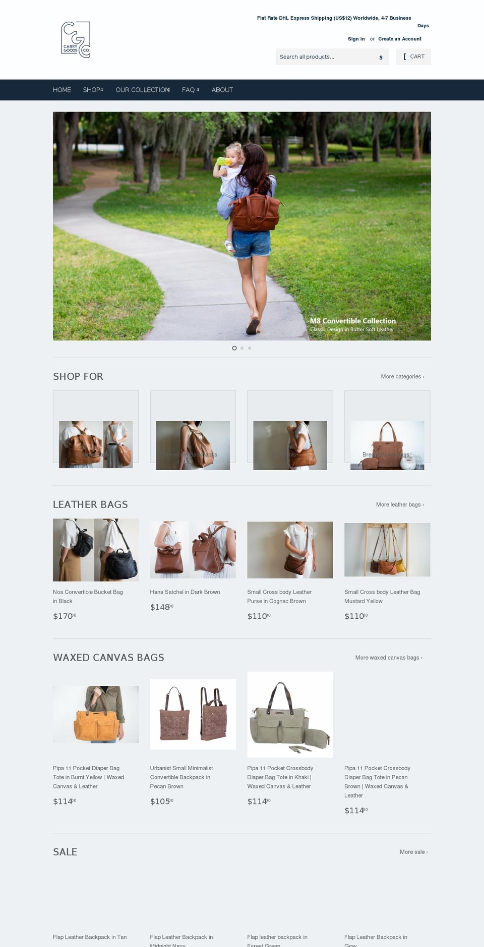 carrygoodsco.com — Shopify storefront screenshot
