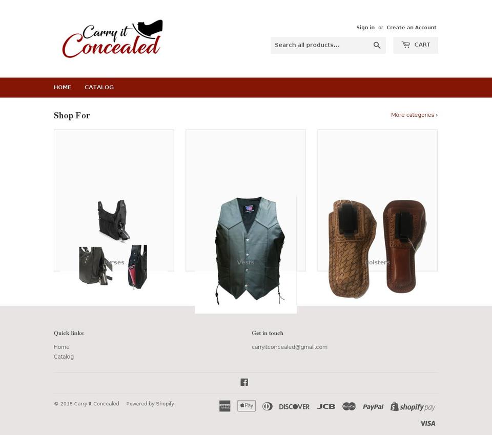 carryitconcealed.com — Shopify storefront screenshot