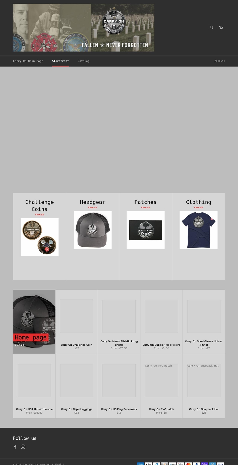 carryon-shop.com shopify website screenshot