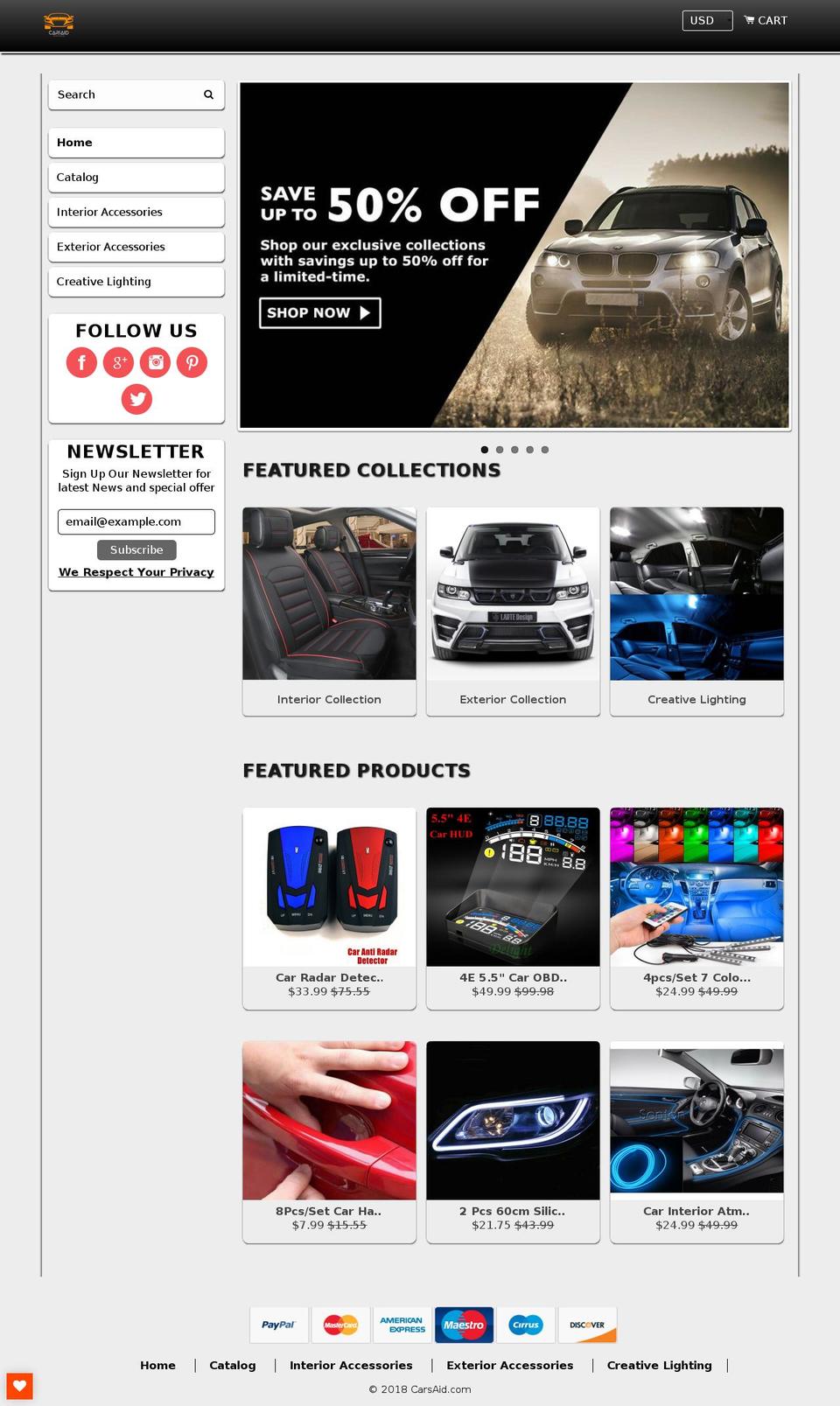 carsaid.com — Shopify storefront screenshot