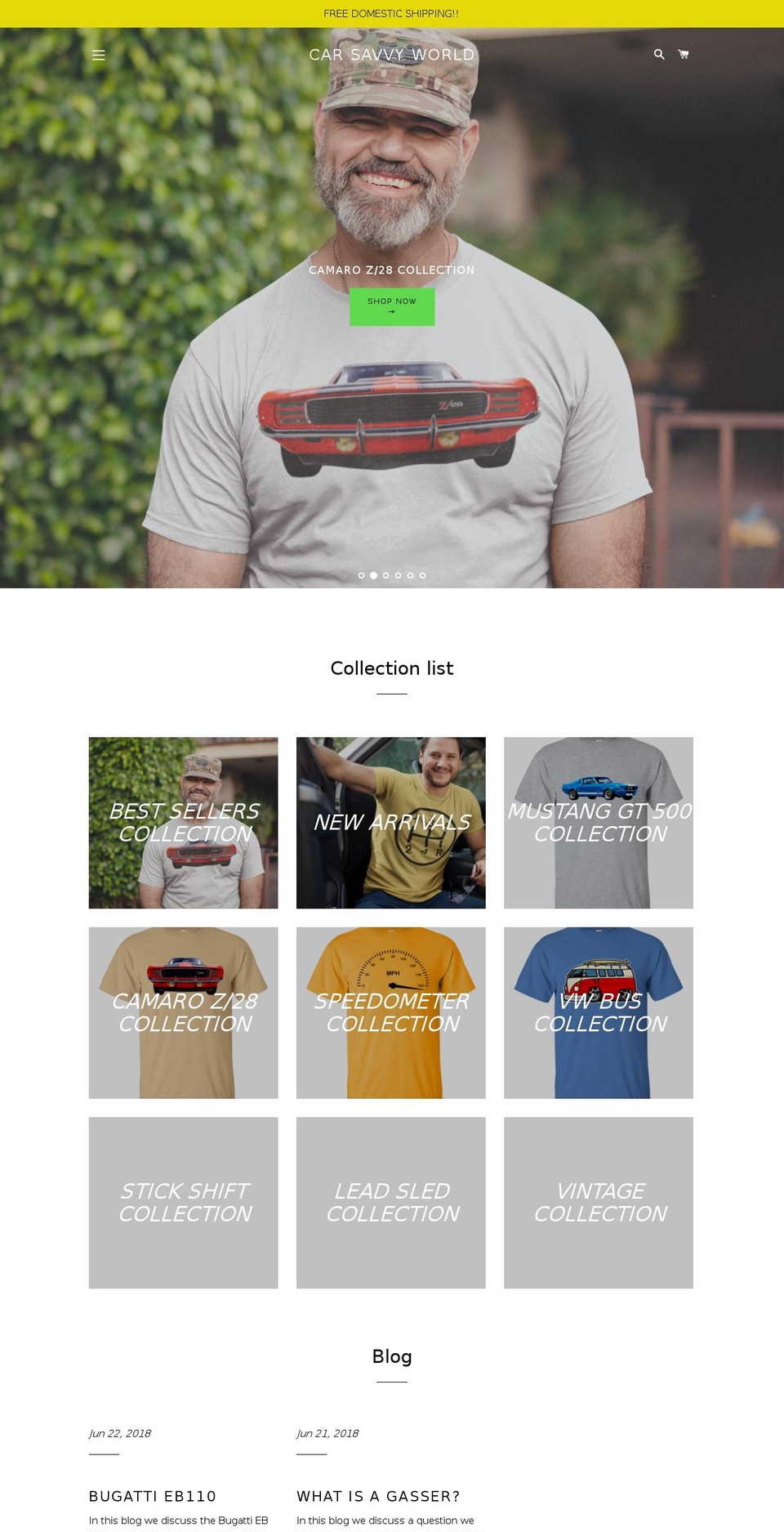 carsavvyworld.com — Shopify storefront screenshot