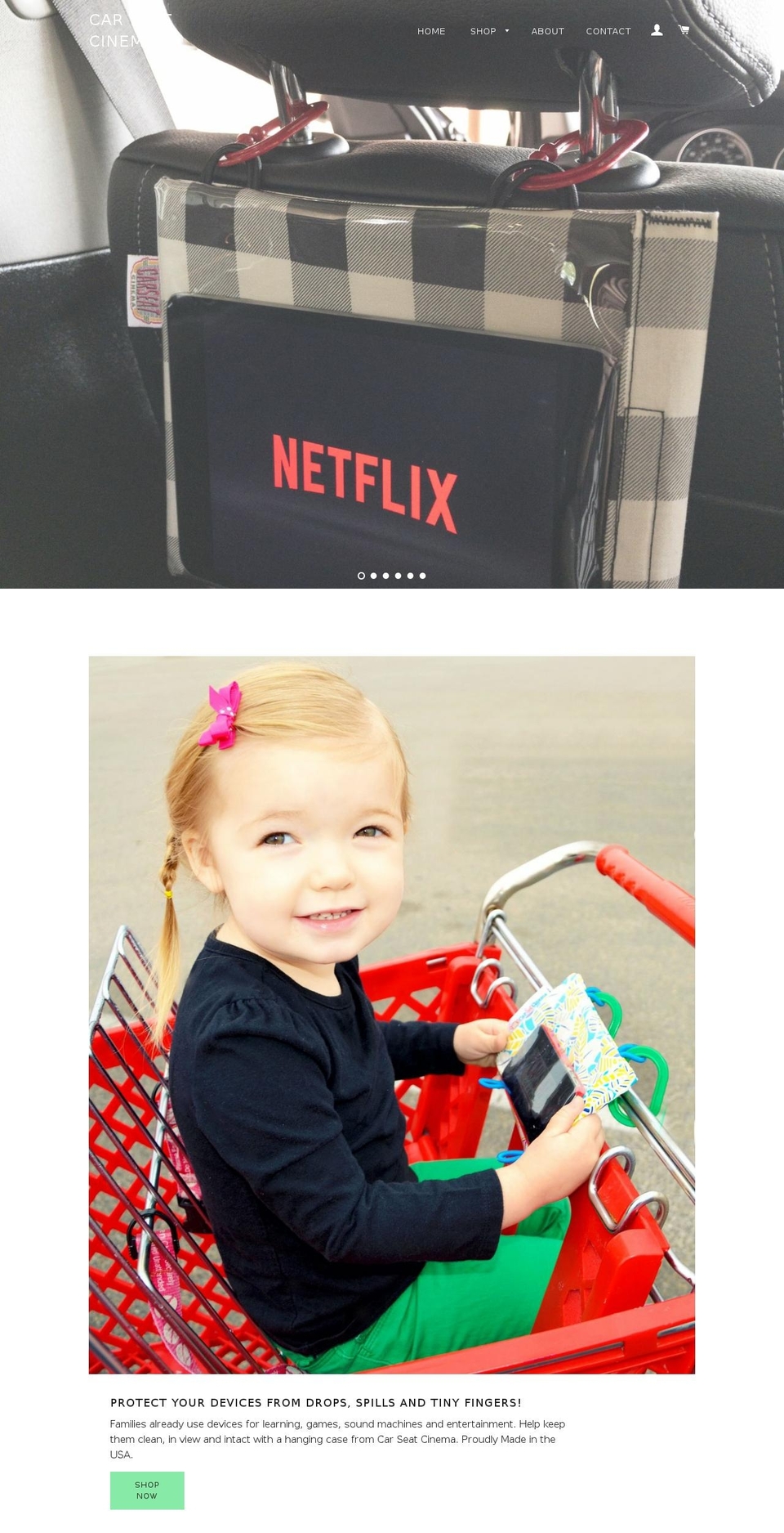 carseatcinema.net shopify website screenshot