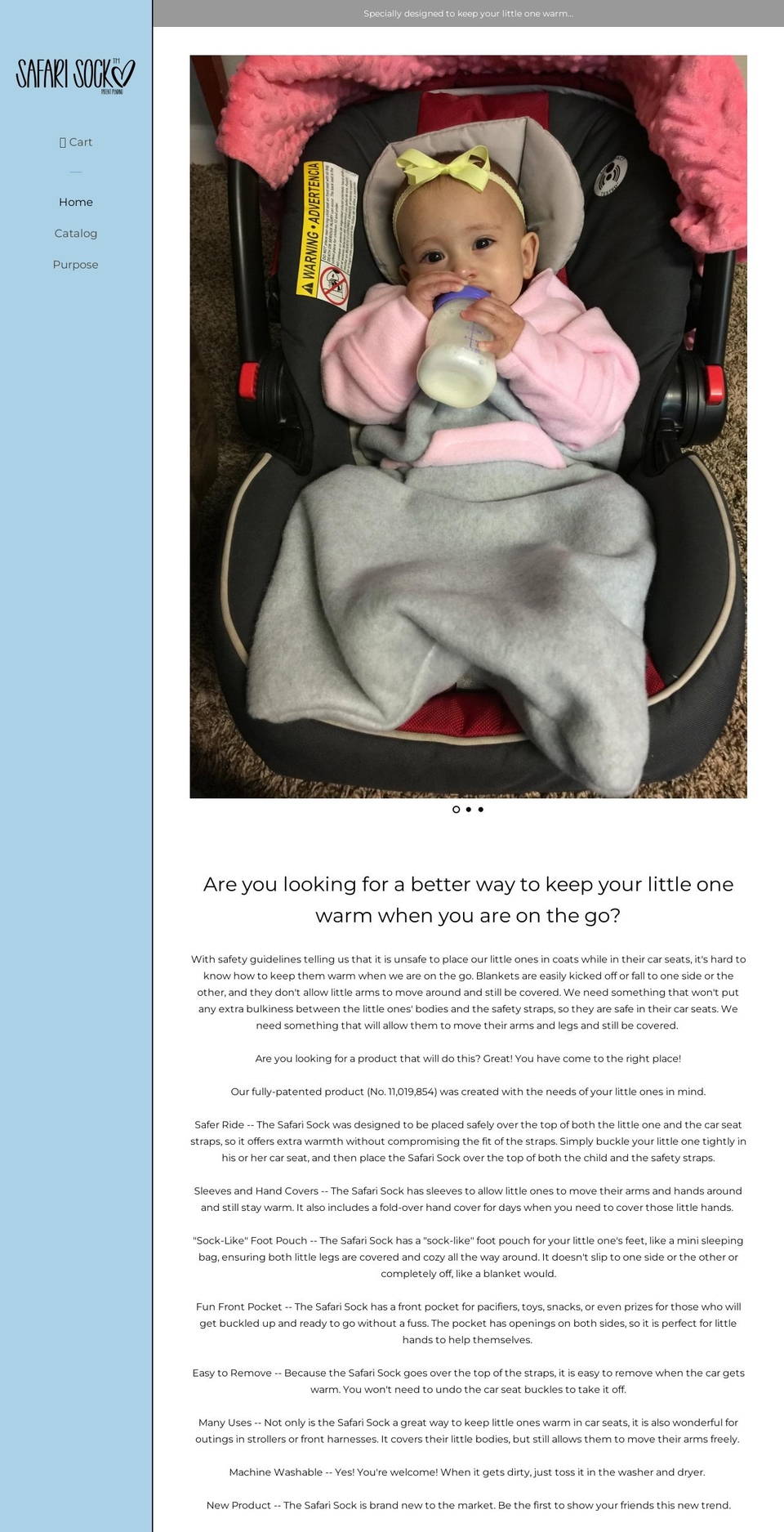 carseatsock.com — Shopify storefront screenshot