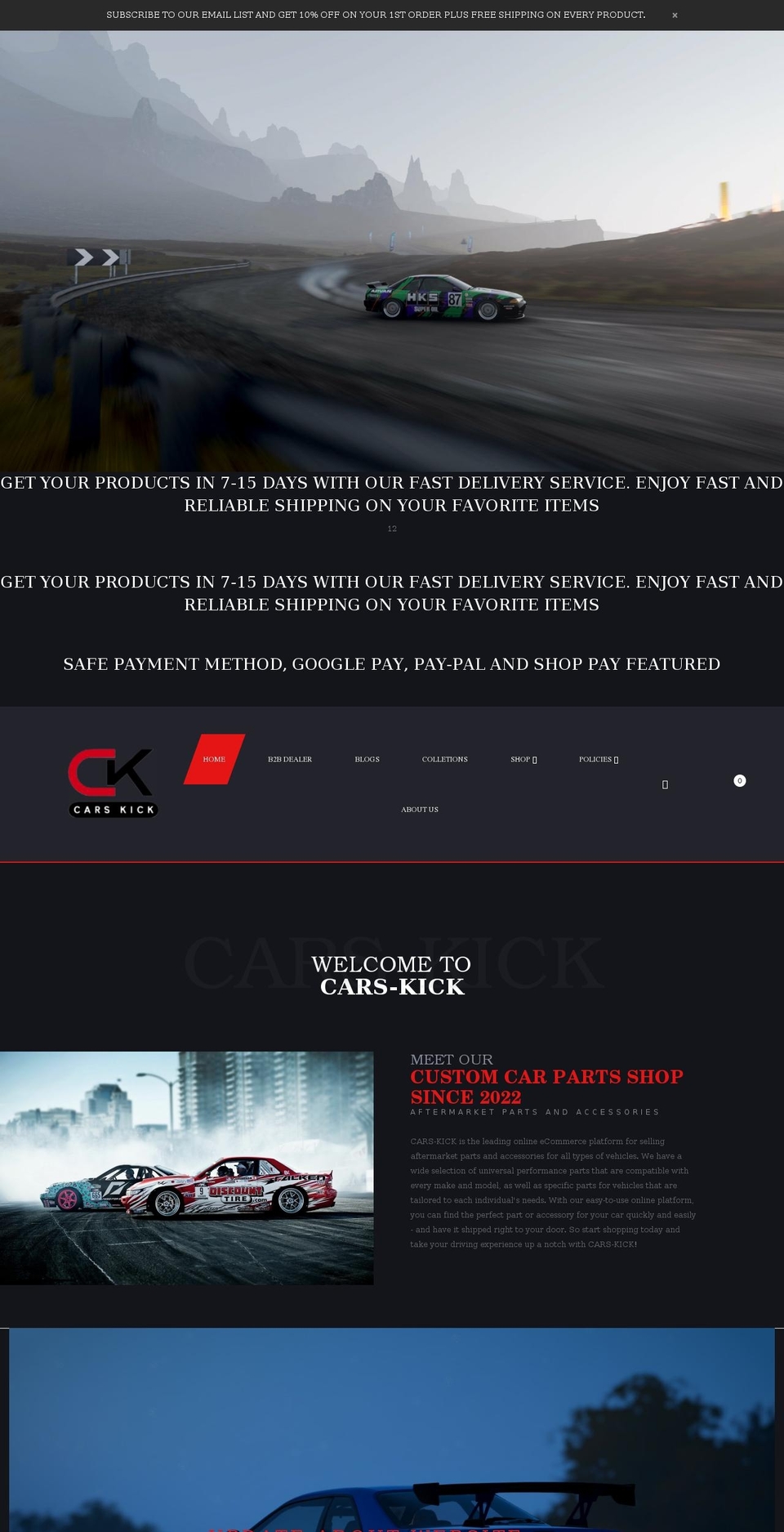 Aero-v--shopify Shopify theme site example carskick.net