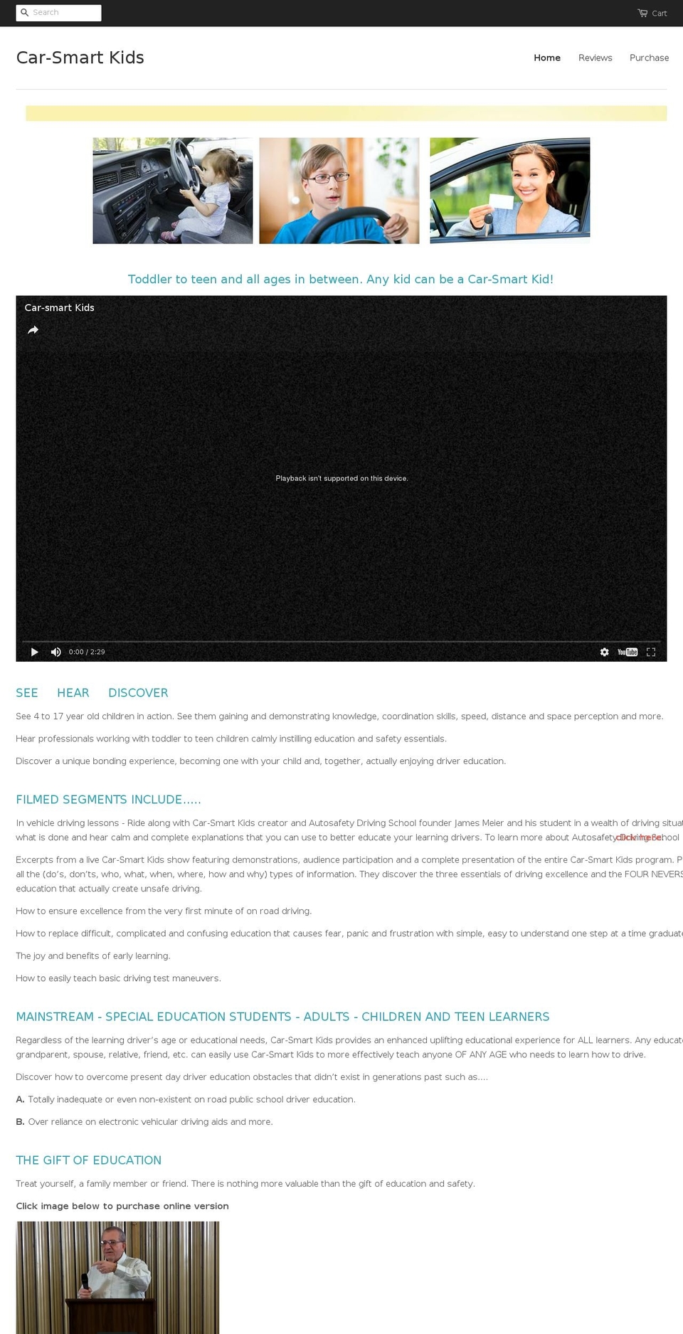 carsmartkids.com shopify website screenshot
