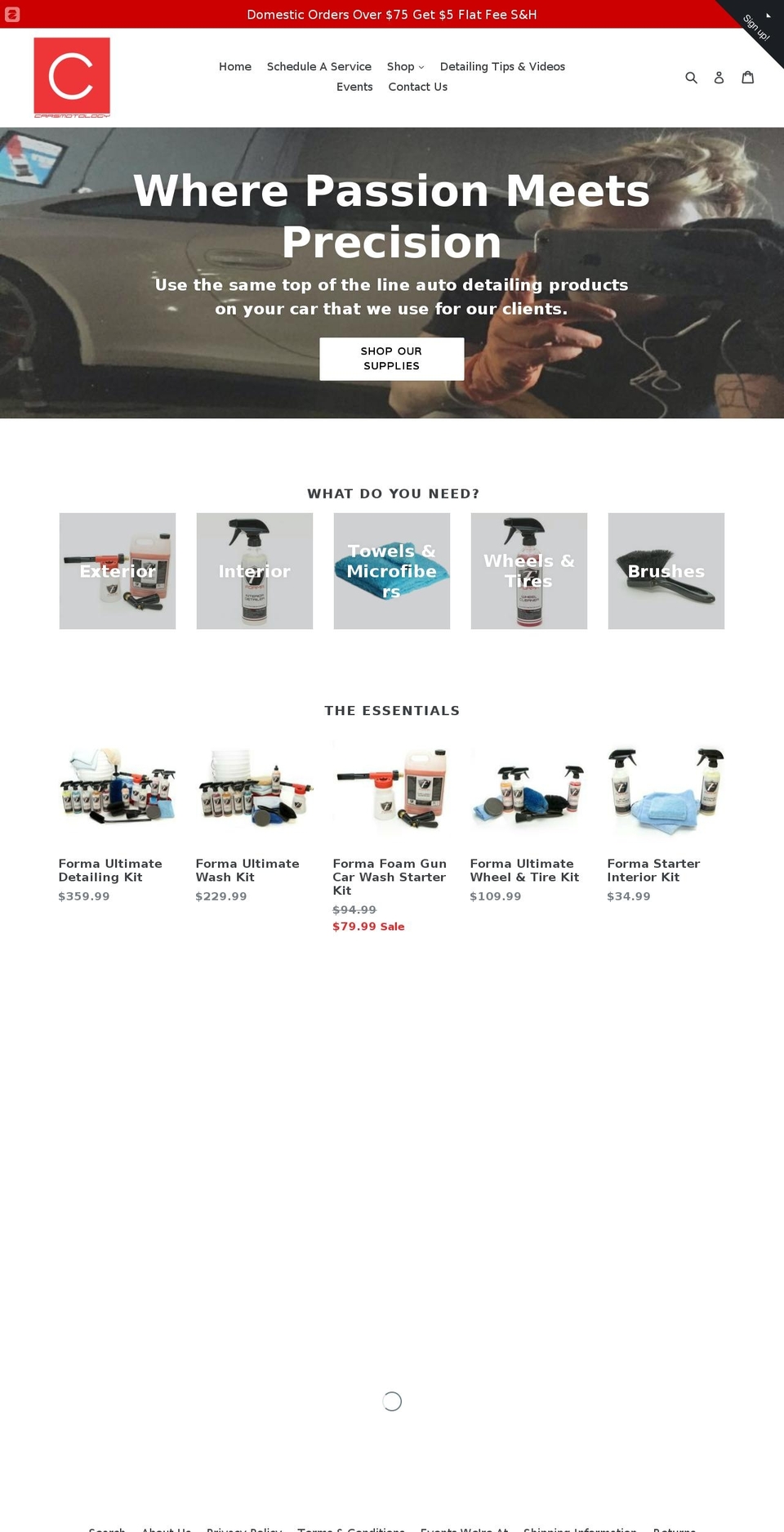 carsmotology.com shopify website screenshot