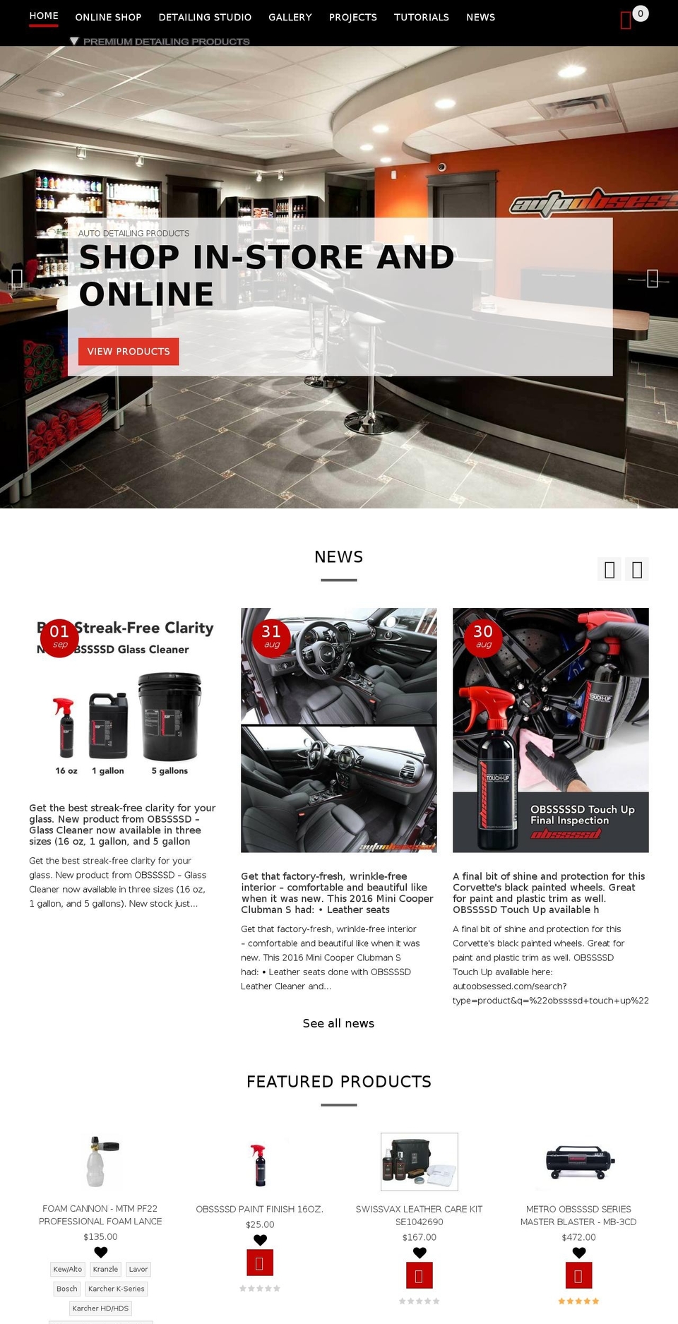 carsobsession.com — Shopify storefront screenshot