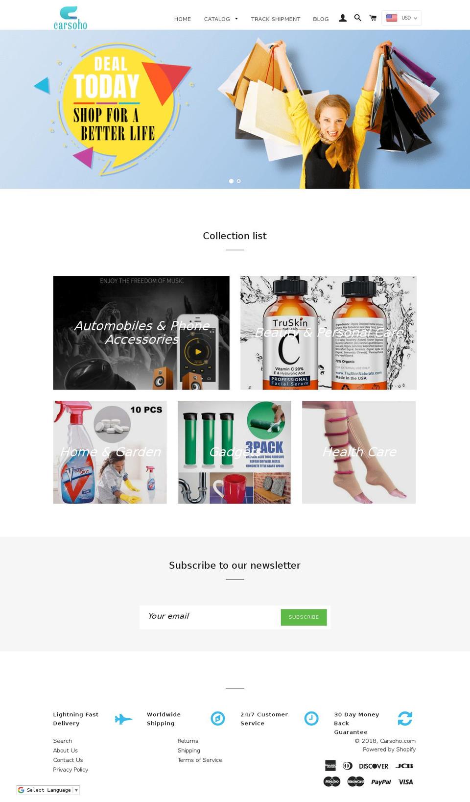 carsoho.com — Shopify storefront screenshot