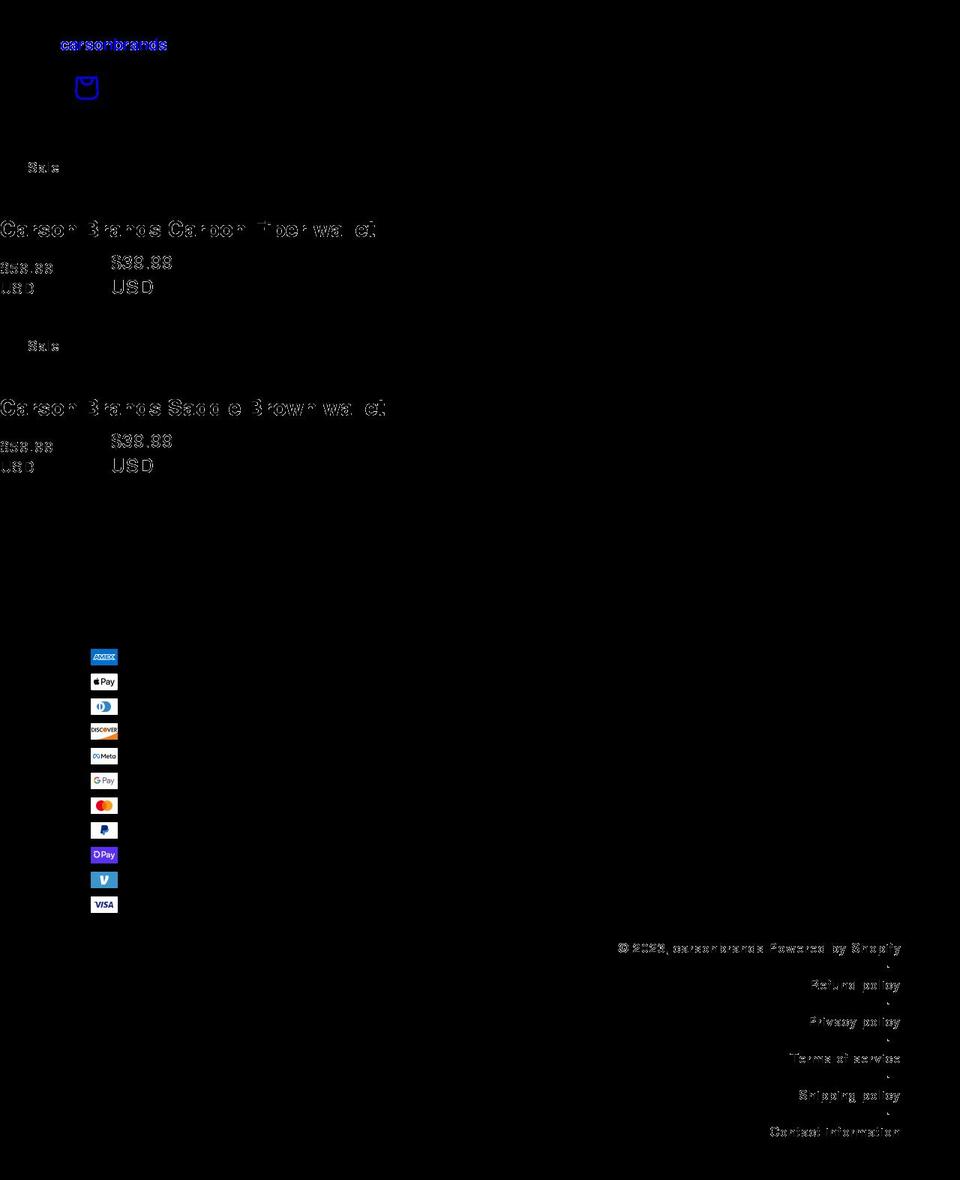 carsonbrands.com shopify website screenshot