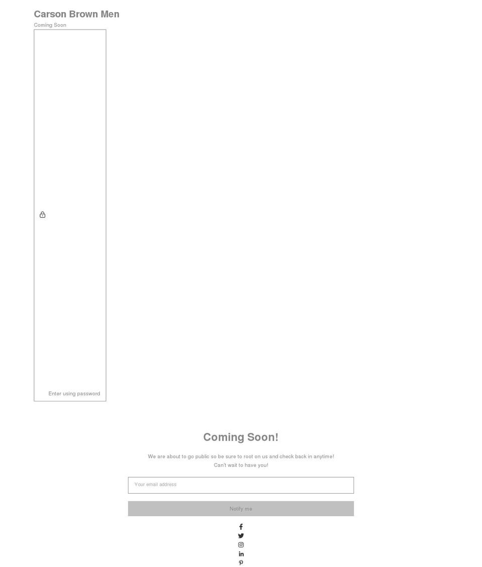carsonbrownmen.com shopify website screenshot