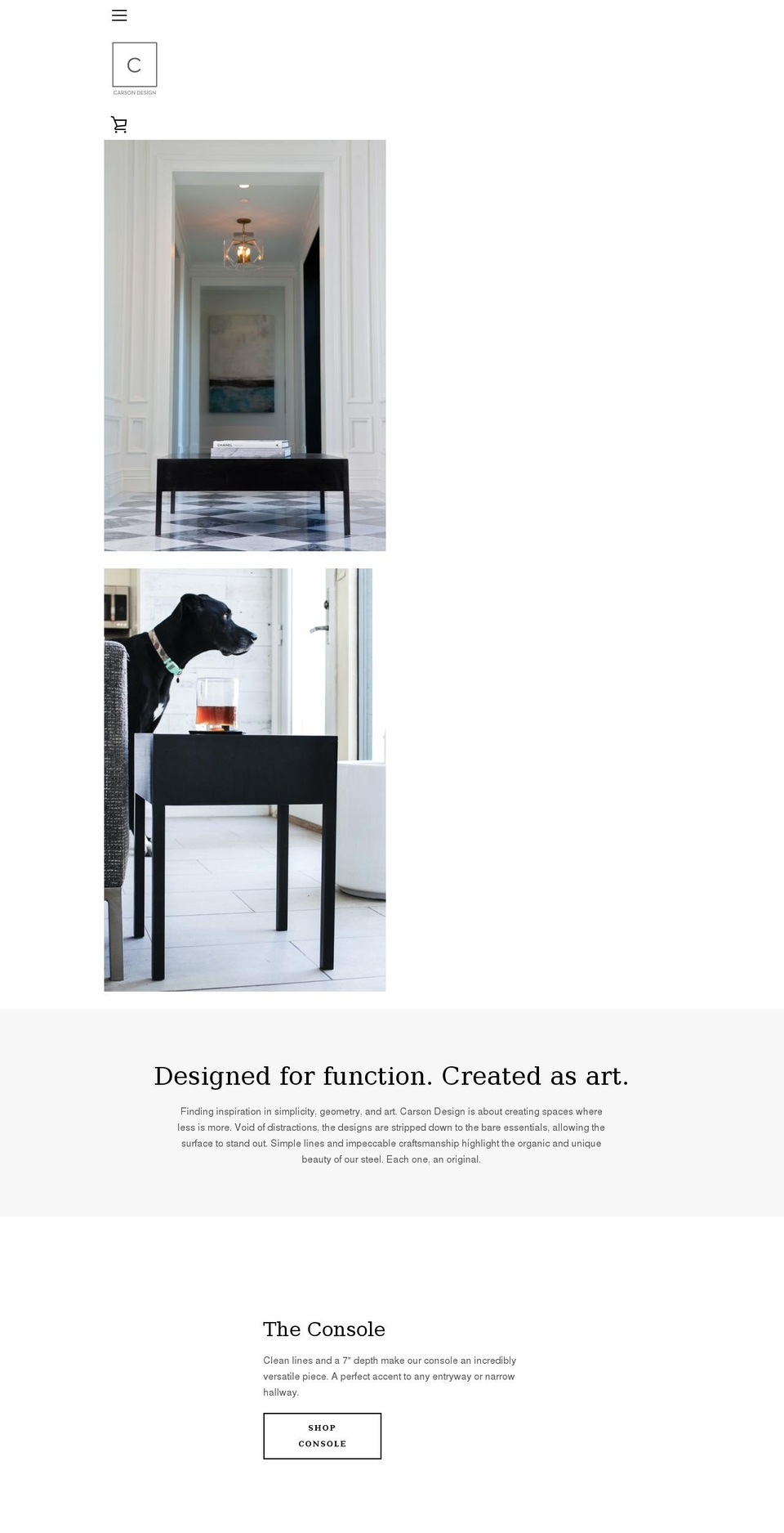 carsondesignshop.com shopify website screenshot