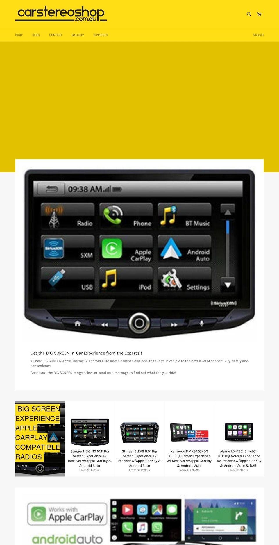 carstereoshop.com.au shopify website screenshot