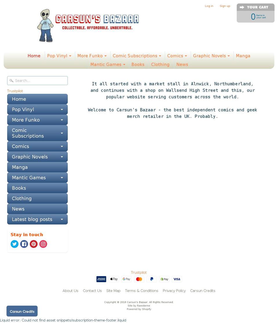 carsunsbazaar.com — Shopify storefront screenshot