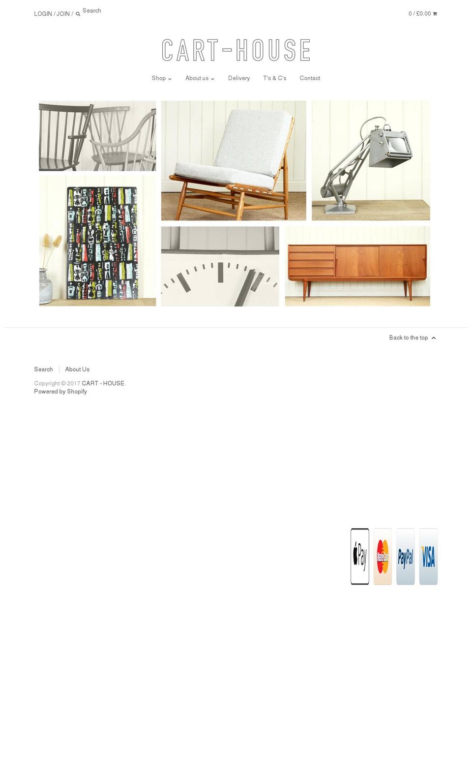 cart-house.com shopify website screenshot