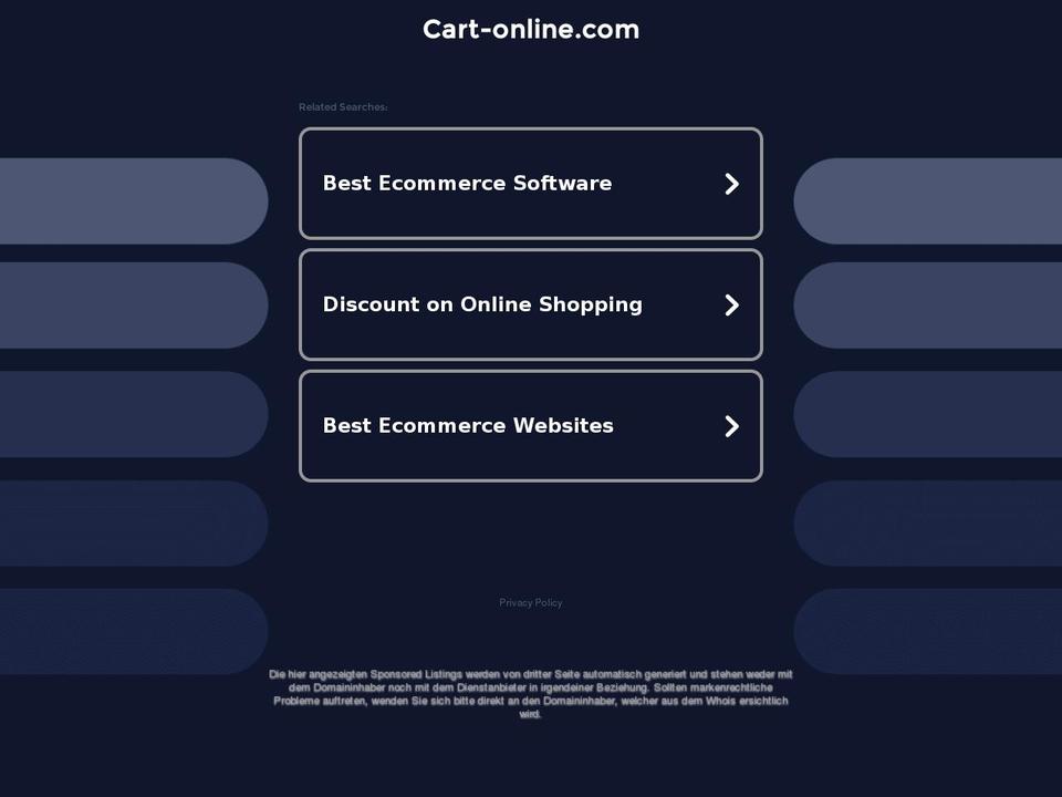 cart-online.com shopify website screenshot
