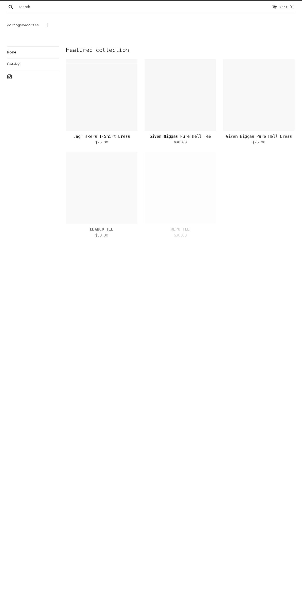 cartagenabrand.com shopify website screenshot