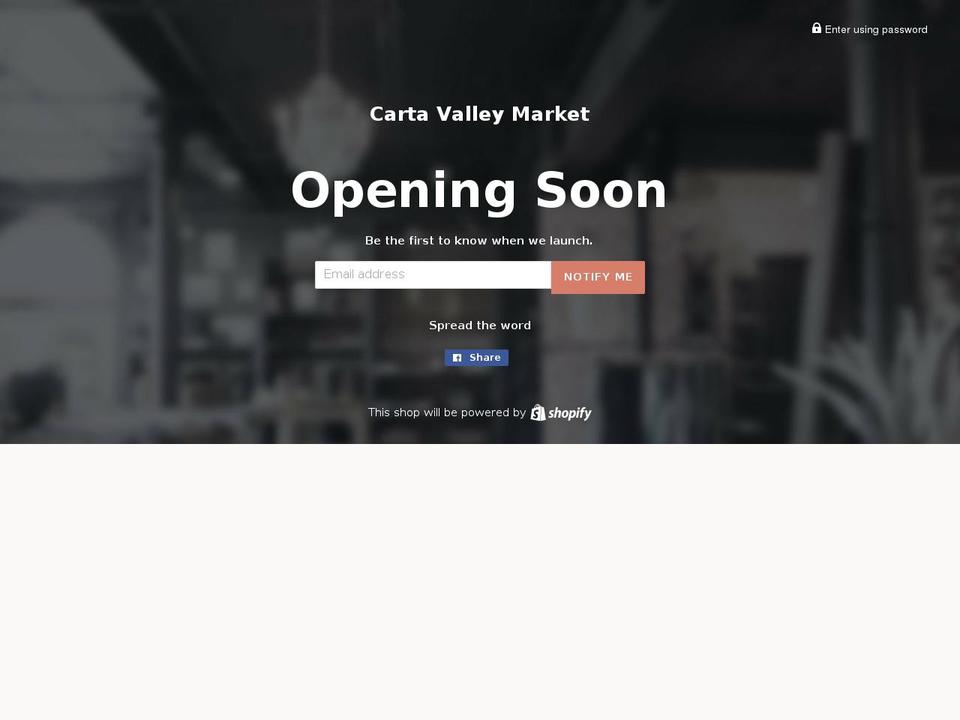 cartavalleymarket.com — Shopify storefront screenshot