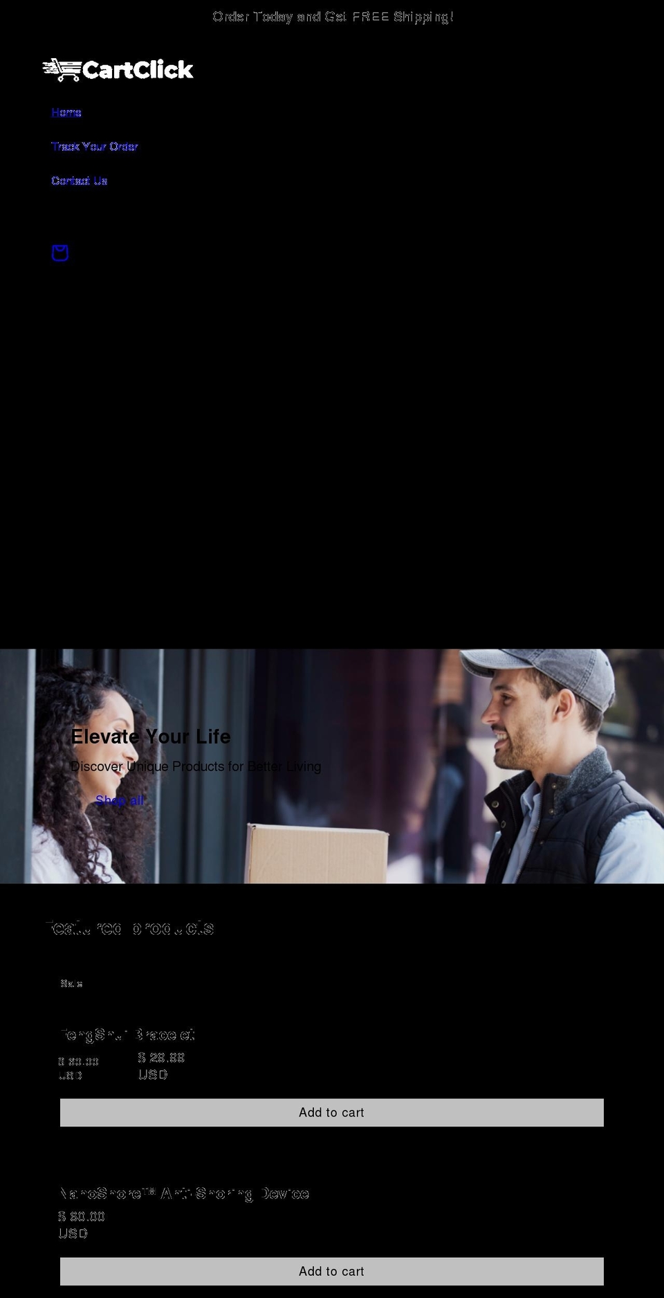 cartclick.co shopify website screenshot