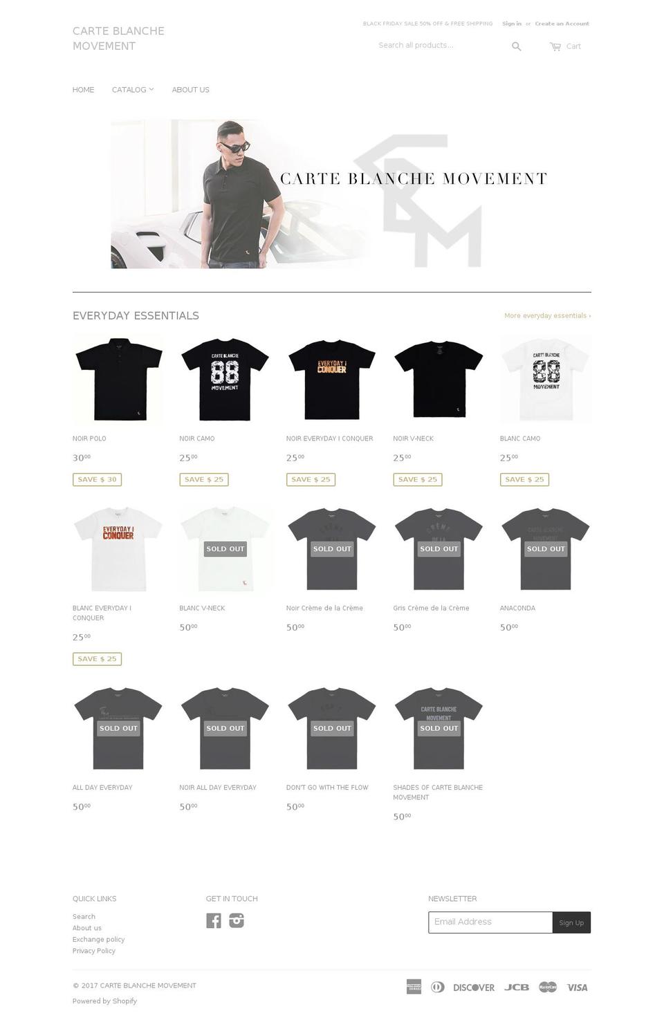 carteblanchemovement.com shopify website screenshot