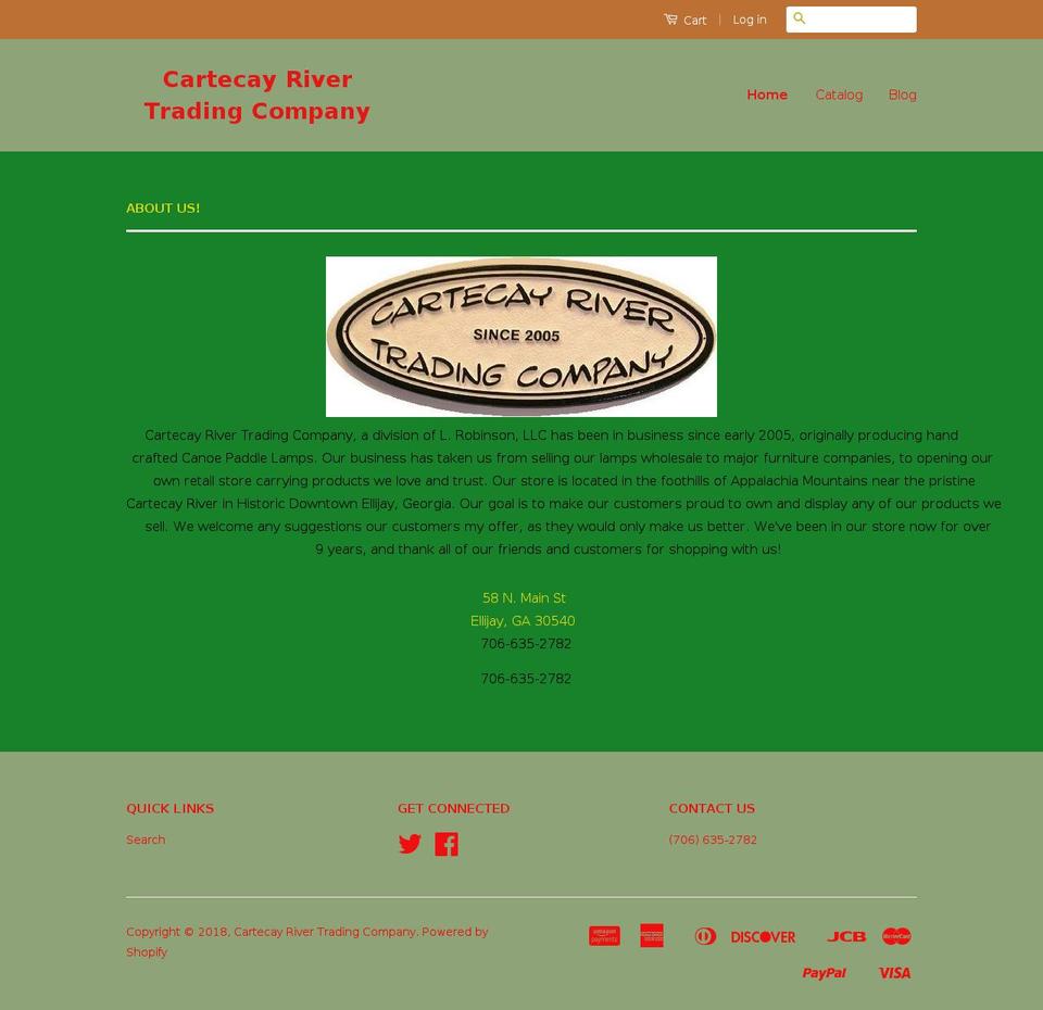 cartecayrivertrading.com shopify website screenshot