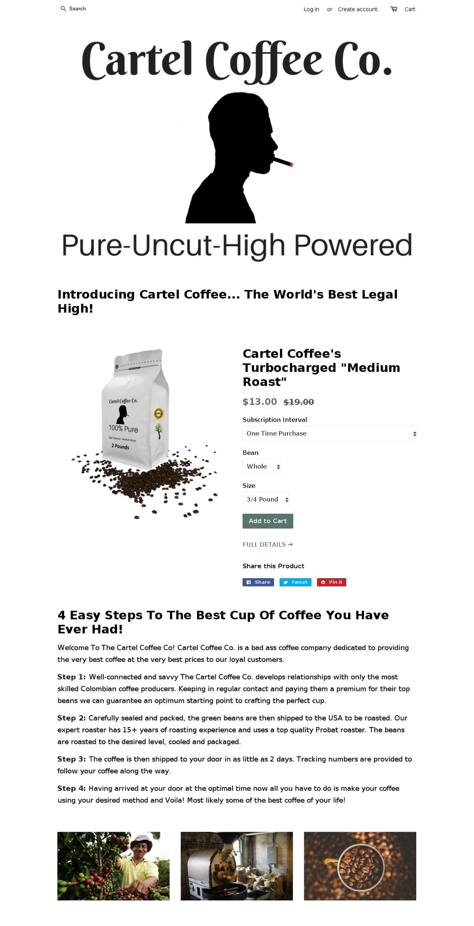 cartelcoffee.co shopify website screenshot