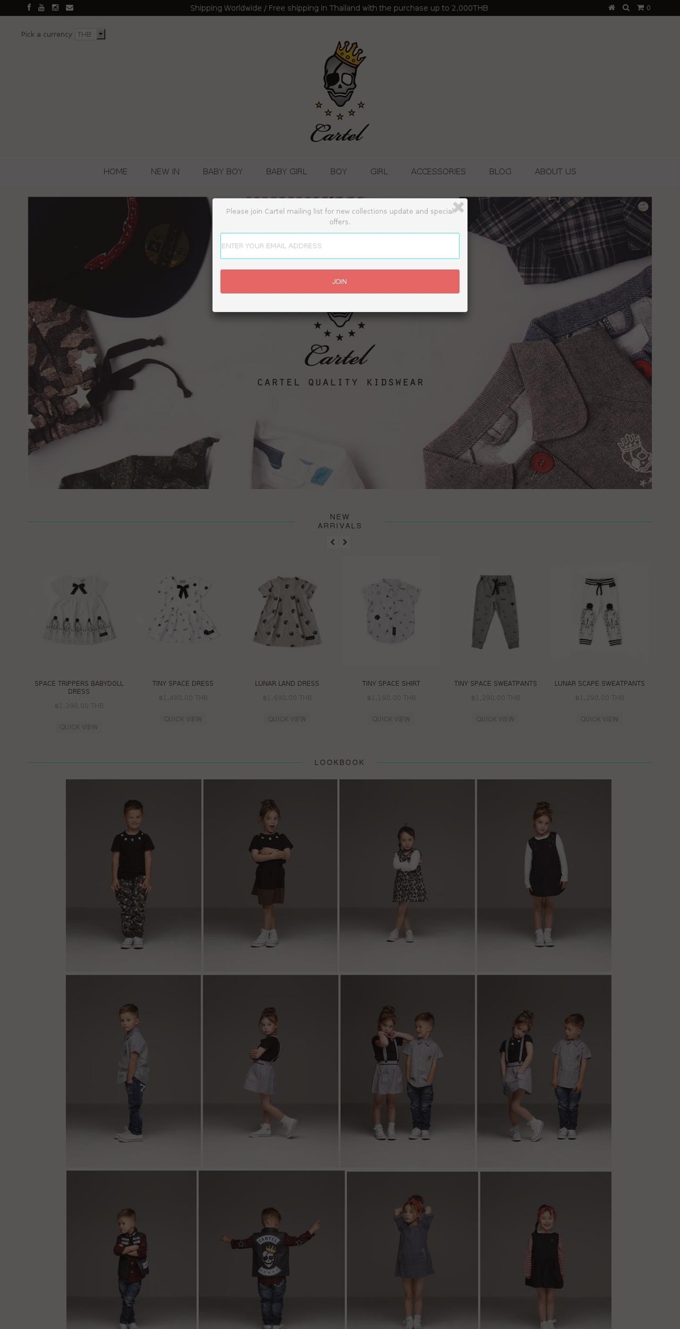 cartelkids.com shopify website screenshot