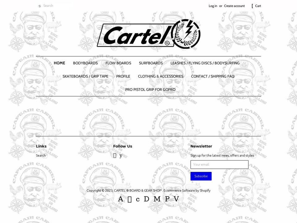 cartelusa.myshopify.com shopify website screenshot