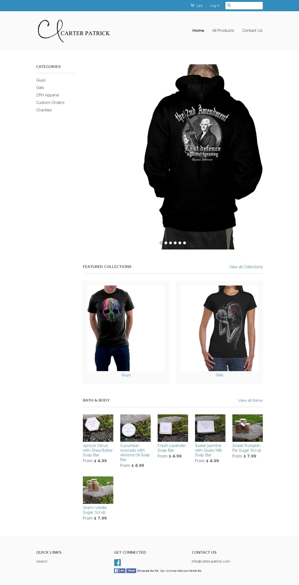 carter-patrick.com shopify website screenshot