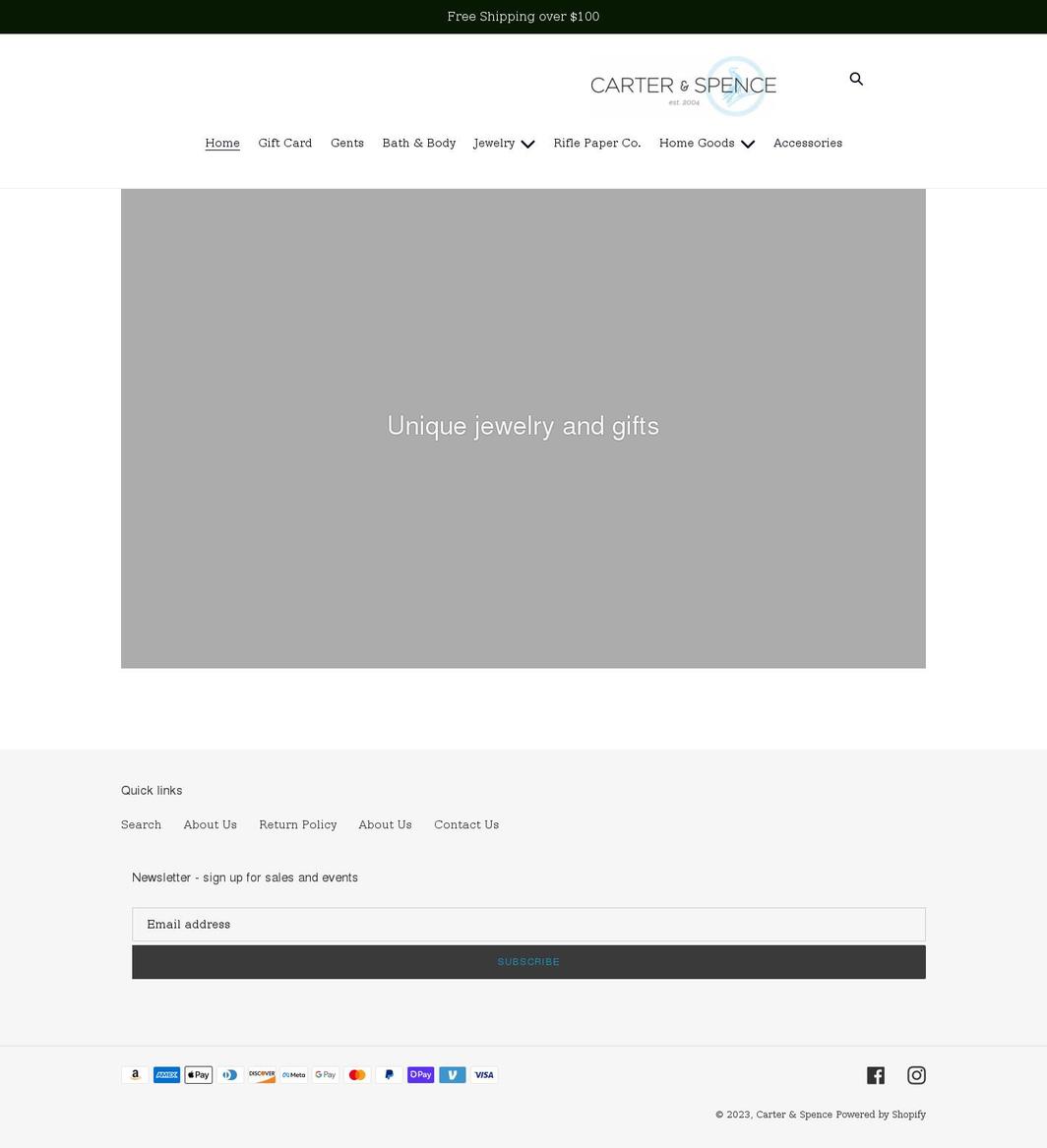 carter-spence.myshopify.com shopify website screenshot