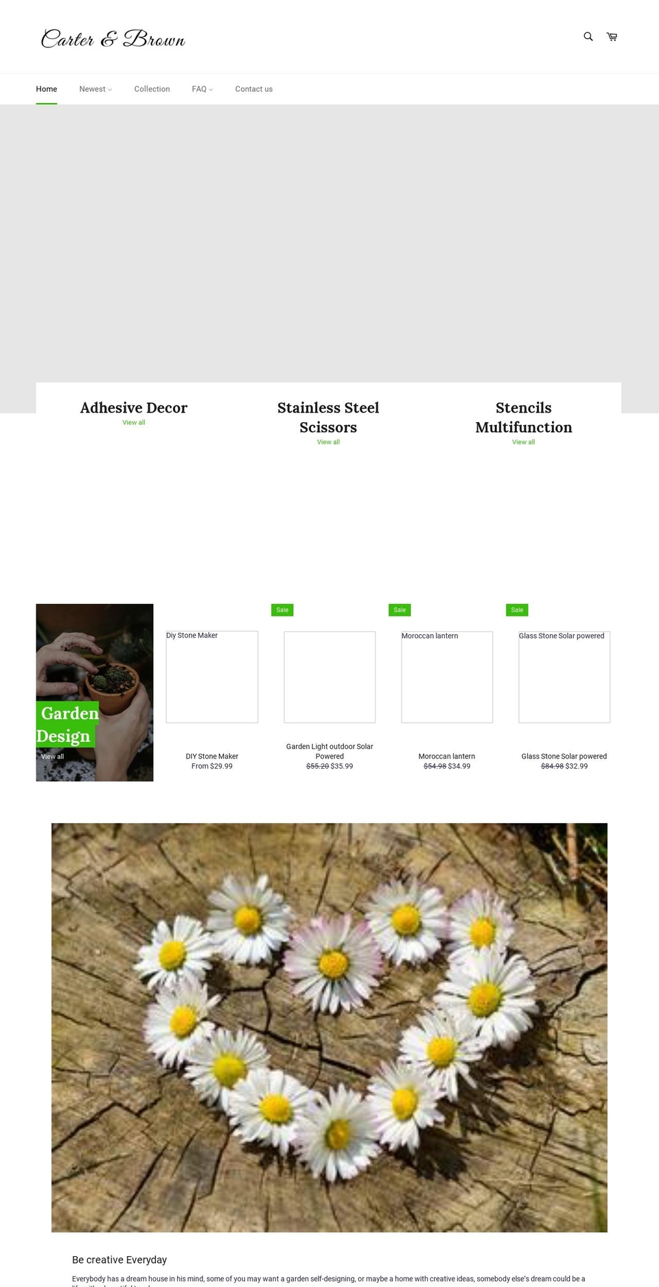 carterandbrown.com — Shopify storefront screenshot