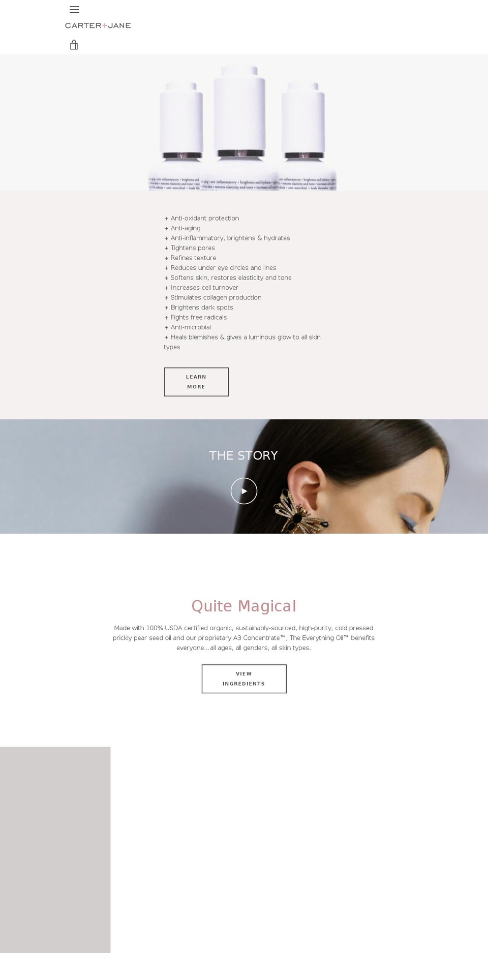carterandjane.com shopify website screenshot