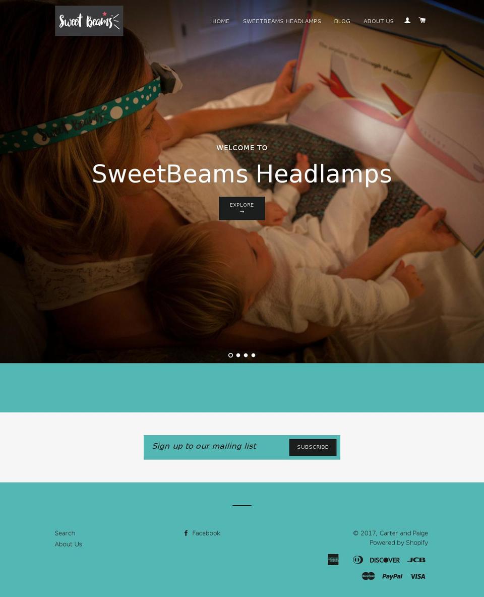 carterandpaige.com shopify website screenshot