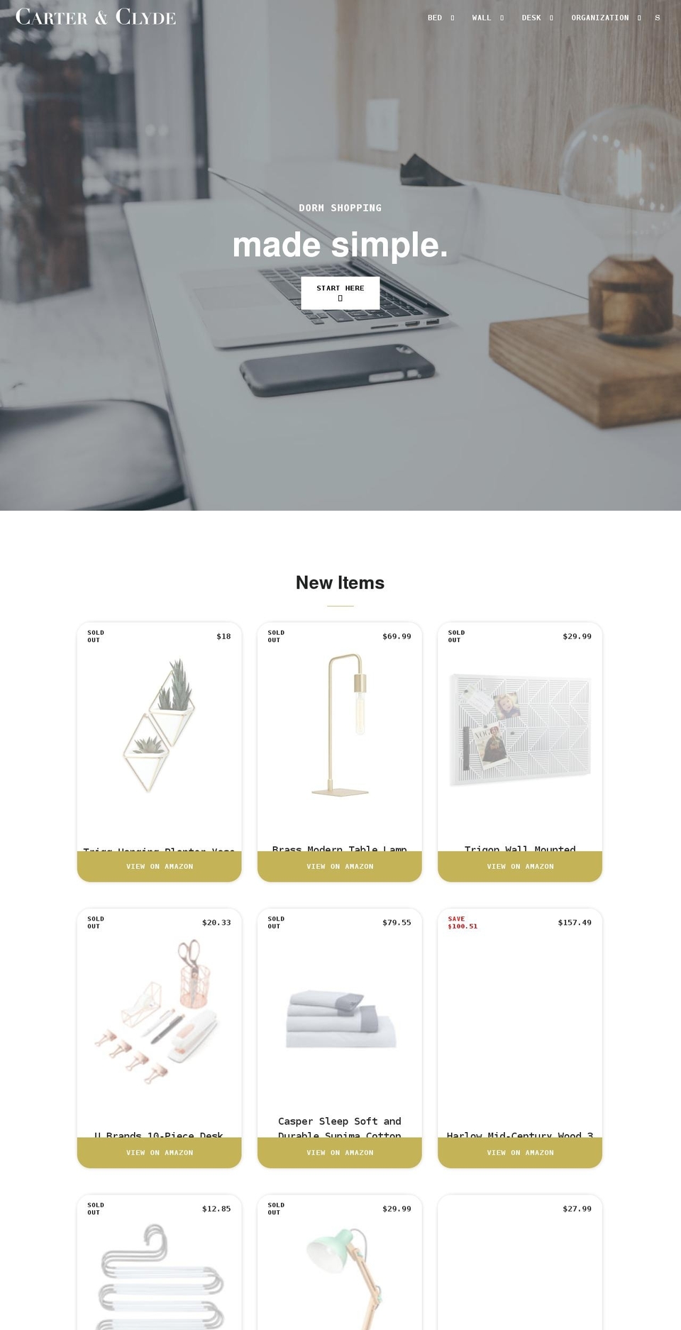 carterclyde.com — Shopify storefront screenshot