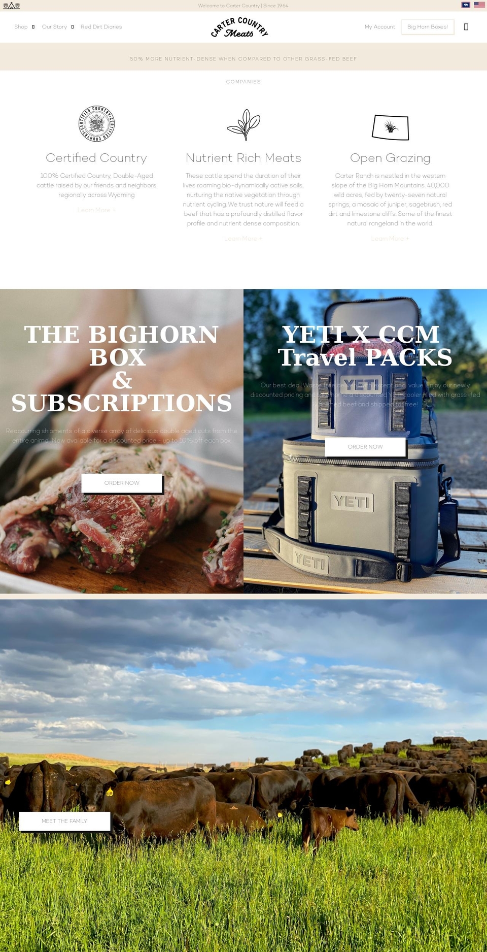 cartercountrymeats.com shopify website screenshot