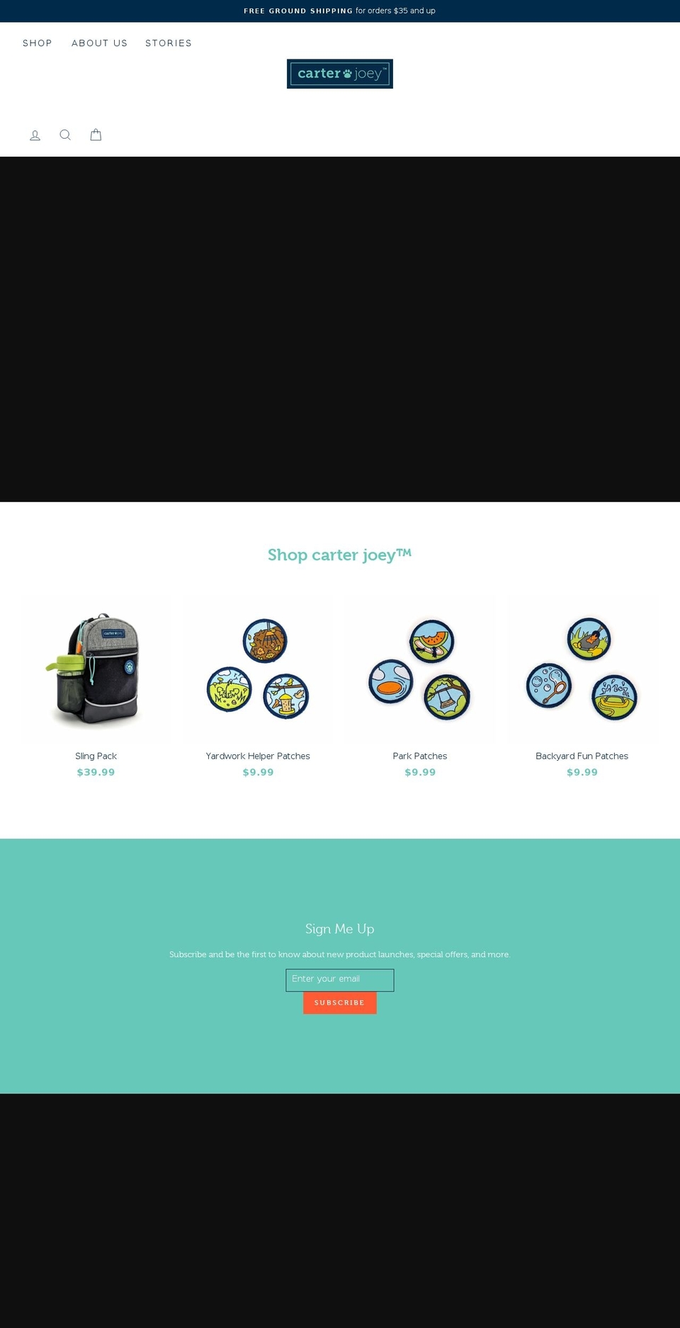 carterjoey.com shopify website screenshot