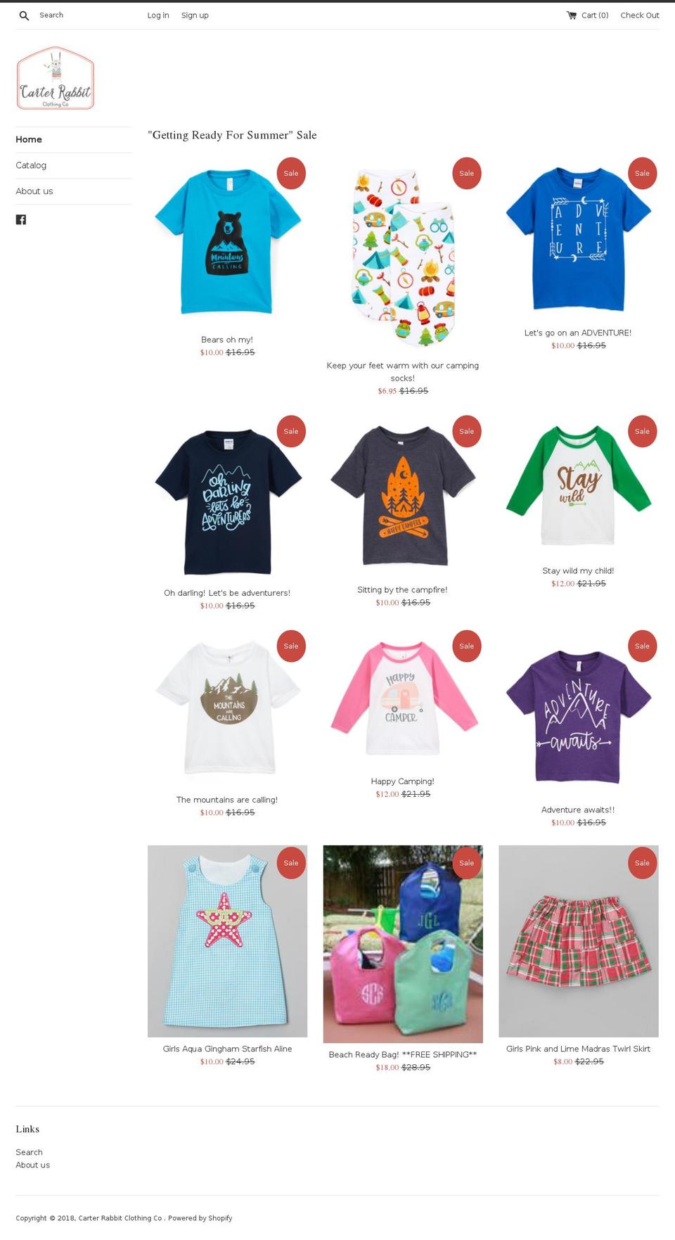 carterrabbitclothing.com — Shopify storefront screenshot
