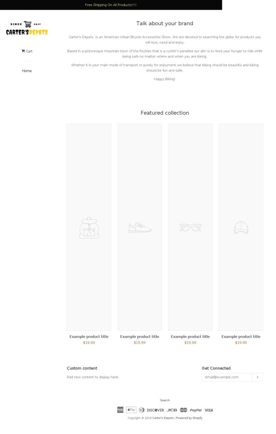 cartersdepots.com — Shopify storefront screenshot