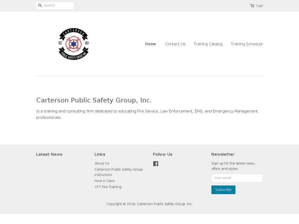 cartersonpublicsafety.com — Shopify storefront screenshot