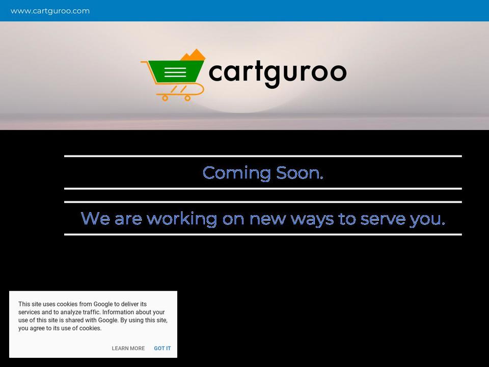 cartguroo.com shopify website screenshot