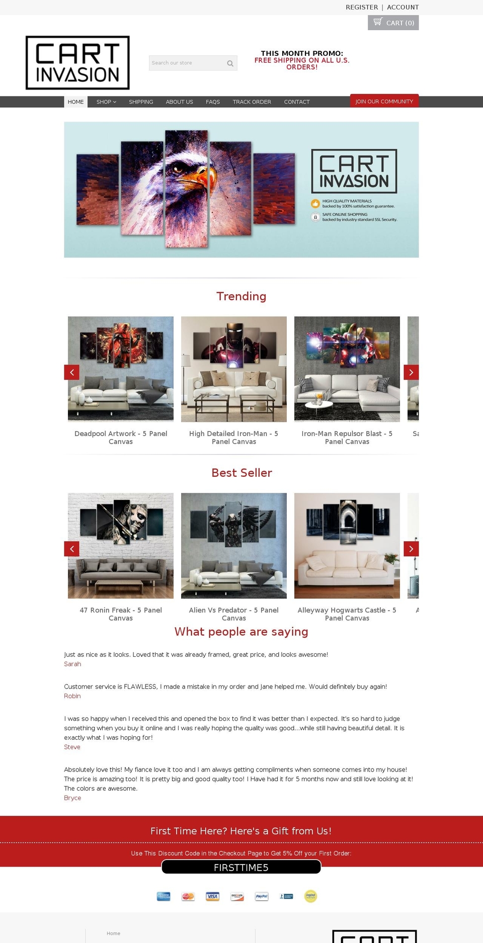 cartinvasion.com — Shopify storefront screenshot