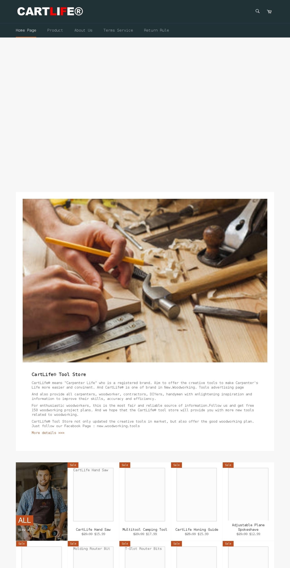 cartlifetools.com shopify website screenshot