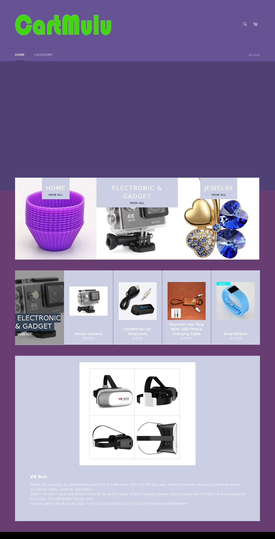 cartmulu.com shopify website screenshot