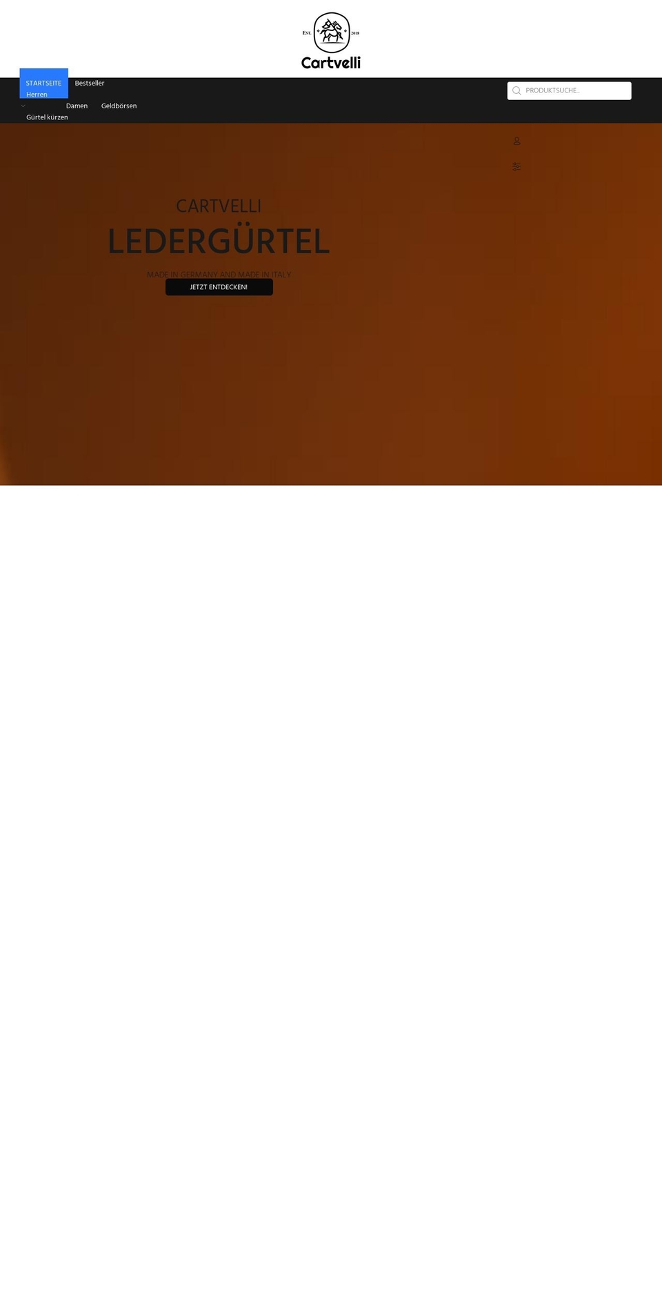 cartvelli.com shopify website screenshot