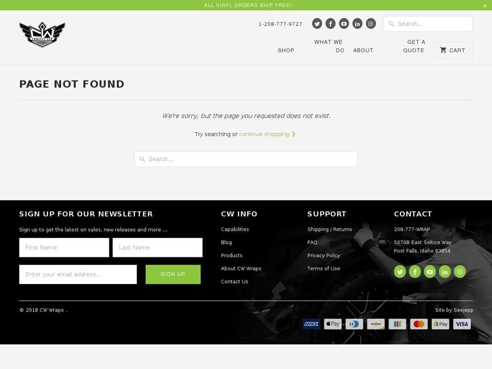 cartwrappers.com — Shopify storefront screenshot