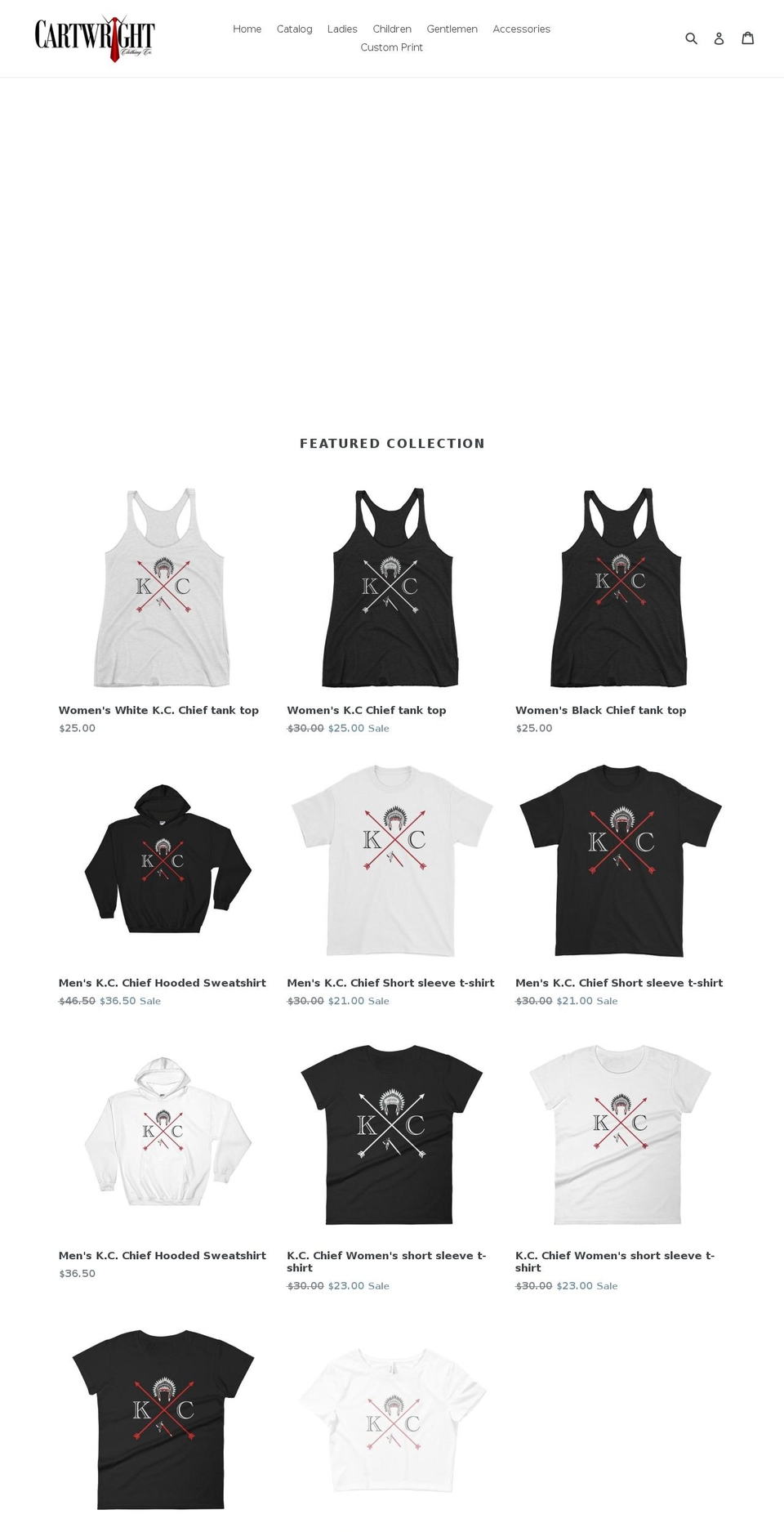 cartwrightclothing.com — Shopify storefront screenshot