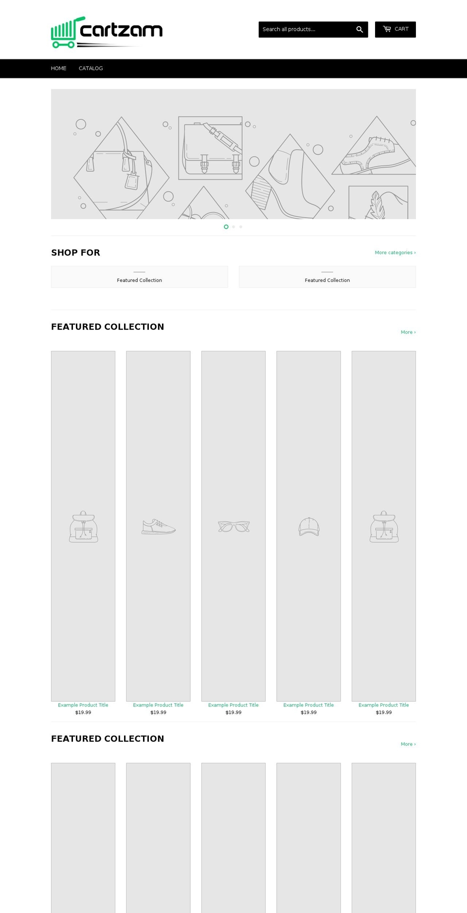 cartzam.com — Shopify storefront screenshot