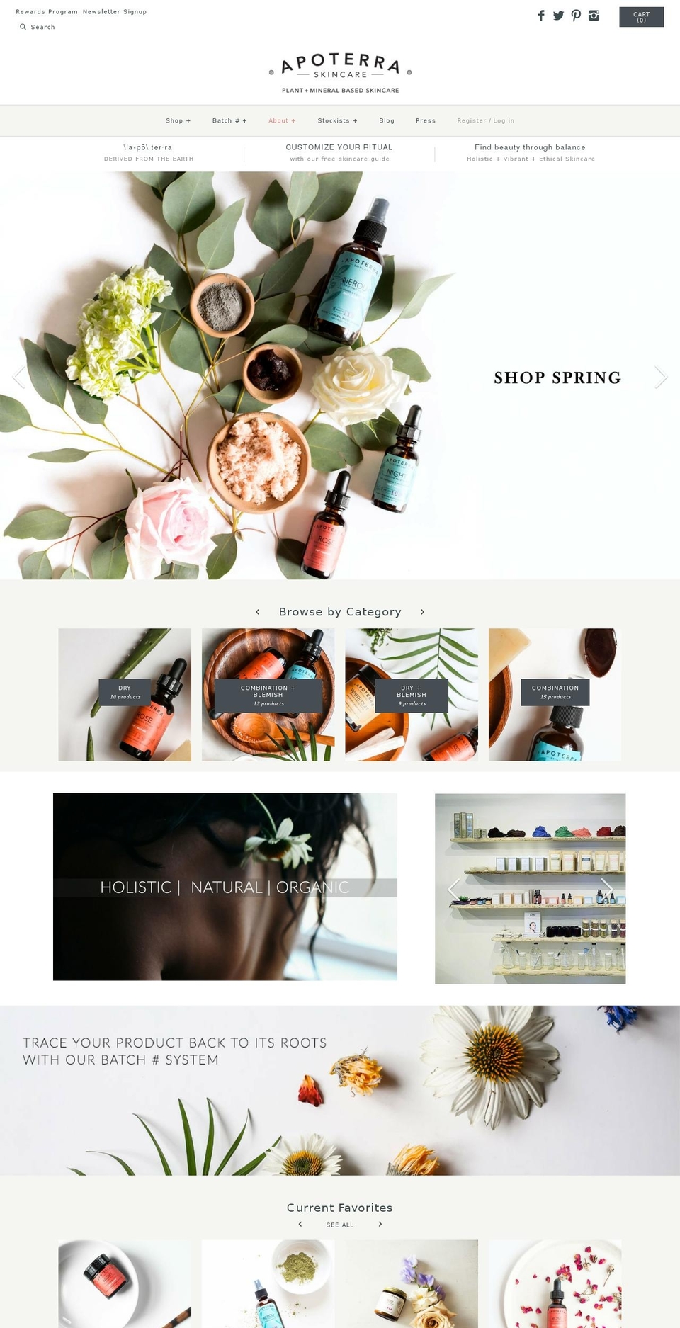 caruskincarecompany.com shopify website screenshot